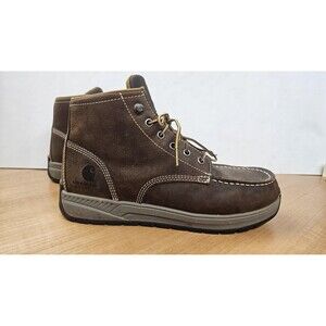 Carhartt Boots Mens Size 8.5 Brown Leather Chukka Work Ankle Moc Toe CMX4023